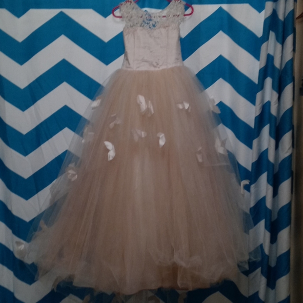 Natural Beauty Pageant Dress with train
